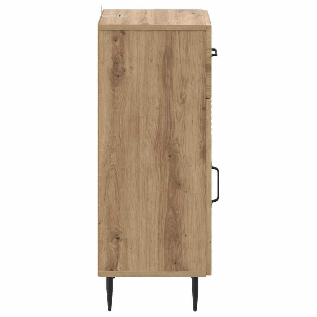 Mobiletto da Bagno HAARLEM Rovere Artigianale 30 x 31 x 80 cm 896834