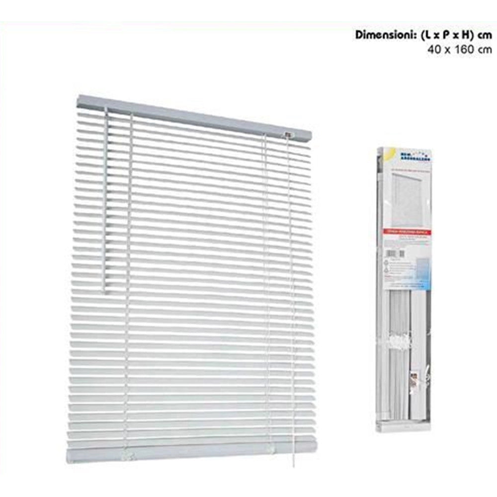 Trade Shop - Tenda Veneziana Bianca In Pvc 40x160cm Per Portafinestra Finestra Parasole Tpl03 677411a -