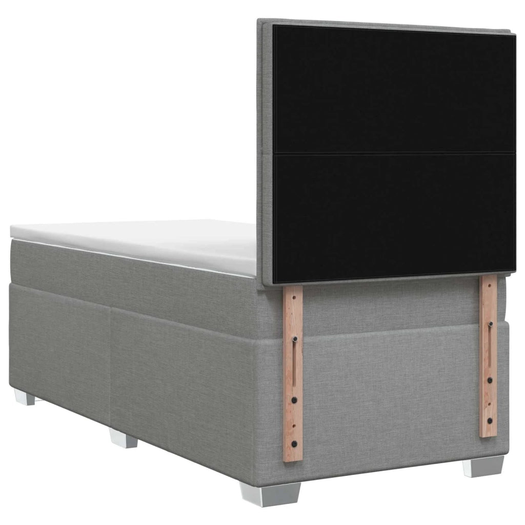 Letto box spring con materasso Grigio Chiaro 90 x 190 cm 3453290
