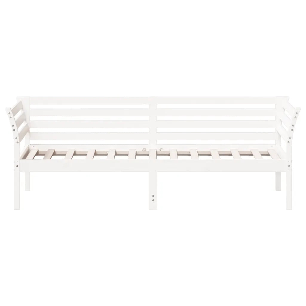 Dormeuse senza Materasso Bianca 90x200 cm Legno Massello Pino 842871