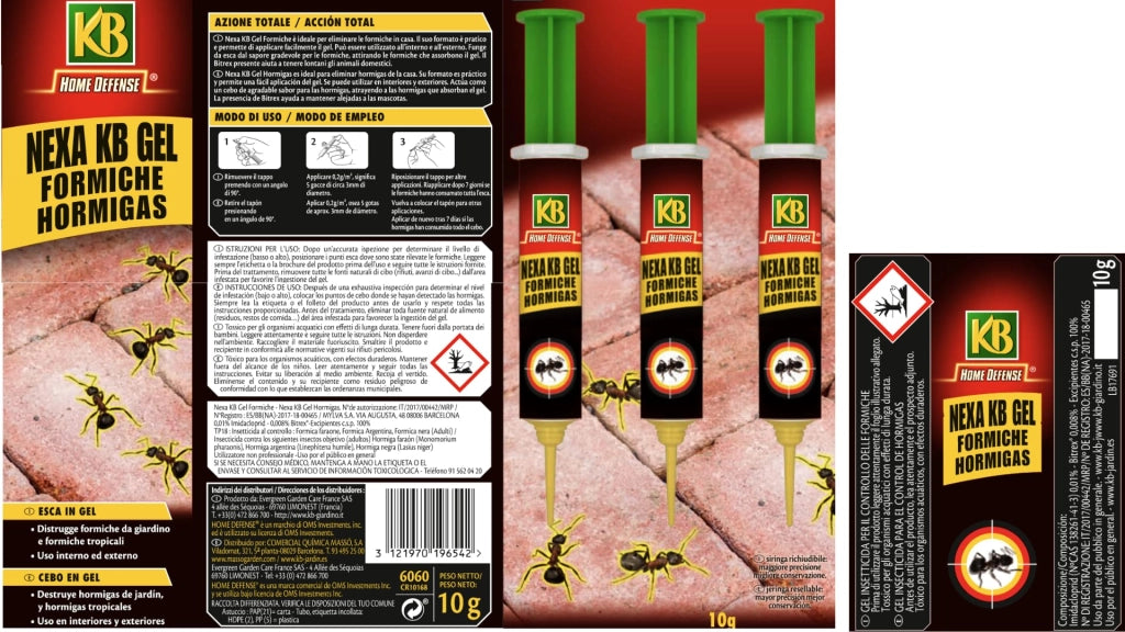 Insetticida Nexa Formiche Gel Kb 10 g 4 Pezzi