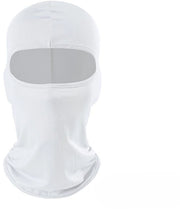 Due pezzi di maschera per vento per bicicletta, copertura completa di guaina respirante per collo sportivo, copertura per motocicletta crema solare per capelli, adatta per uso esterno in bicicletta - Bianco