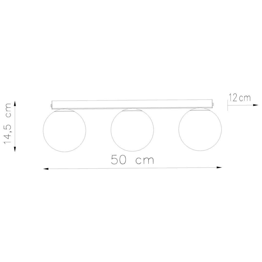 Plafoniera YOLI 3 verde oliva