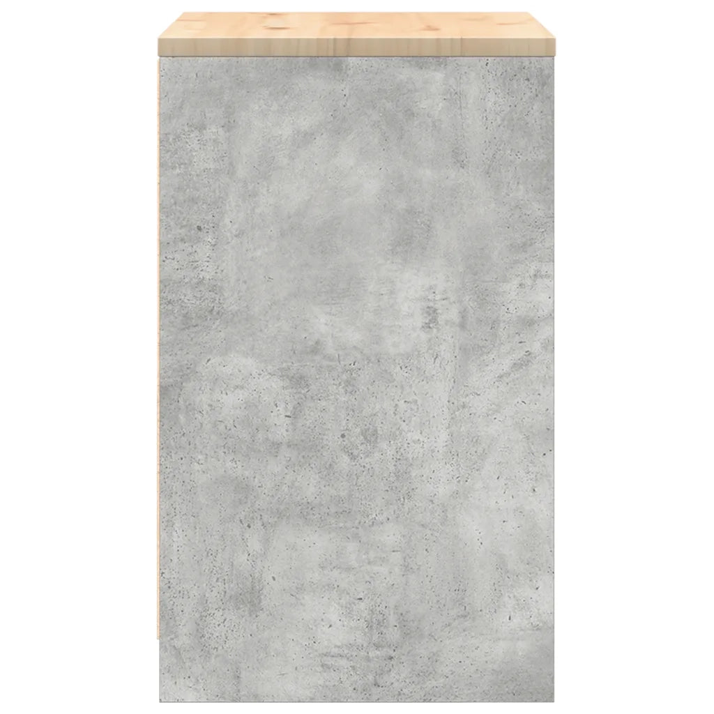 Mobile contenitore multifunzionale per garage 60 x 51 x 85 cm moderno e pratico piano di lavoro in legno grigio cemento 02_0051372