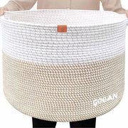Mand XXXL grande capacità grande contenitore per stendere con manici per bambino in legno marrone 35x55 cm