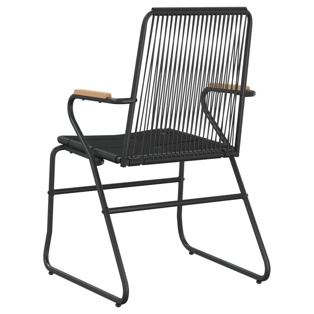 Sedie da Giardino 2 pz | Sedie da Esterno Nere 58x59x85,5 cm Rattan PVC