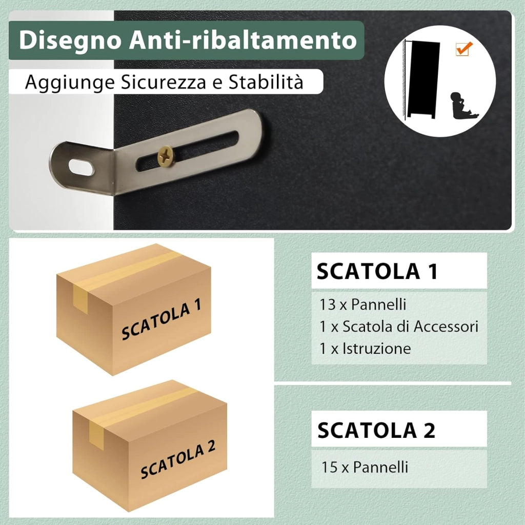 Credenza Alta per Cucina, Mobile da Cucina Moderno con 2 Ante e Cassetto, con Ripiani Regolabili e Foro per Cavi, Ampio Spazio Aperto per Microonde, 60 x 40 x 180 cm (Nero)