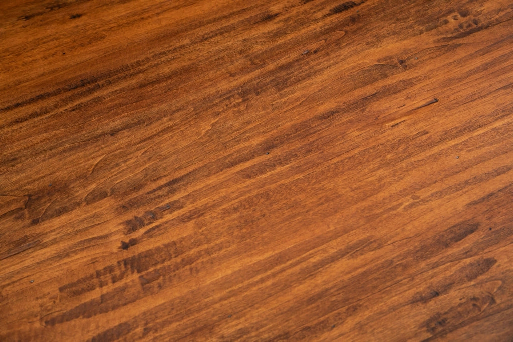 Biscottini Tavolo Country allungabile in legno massello di tiglio struttura bianca anticata piano noce L200xPR90xH80 cm. Made in Italy