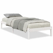 Letto singolo | Letto per adulti | Letto Extra Lungo senza Materasso Bianco 80x220 cm in Pino