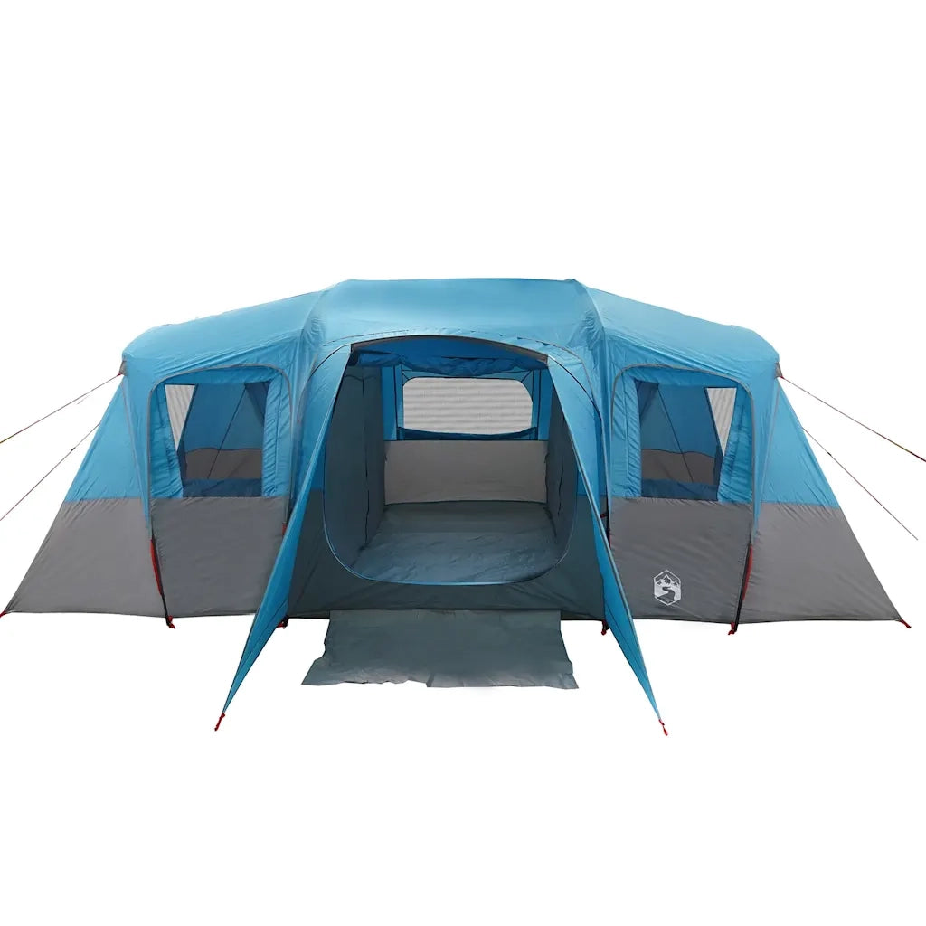 Tenda Familiare a Tunnel per 16 Persone-Tenda da campeggio Blu Impermeabile