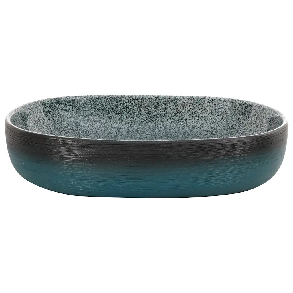 Lavabo da Appoggio Turchese Ovale 59x40x14 cm Ceramica 155101