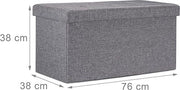 Cassa con coperchio, poltrona di testata pieghevole, imbottita, spaziale, 76 x 38 x 38 cm
