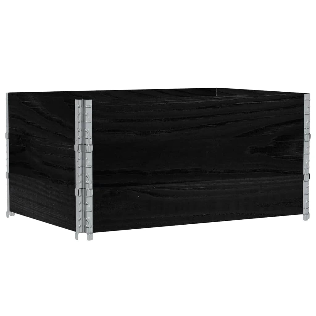 Vassoio per fioriera aiuola rialzata piante fiori terrazza giardino 120 x 80 cm legno massello di pino nero 02_0037412