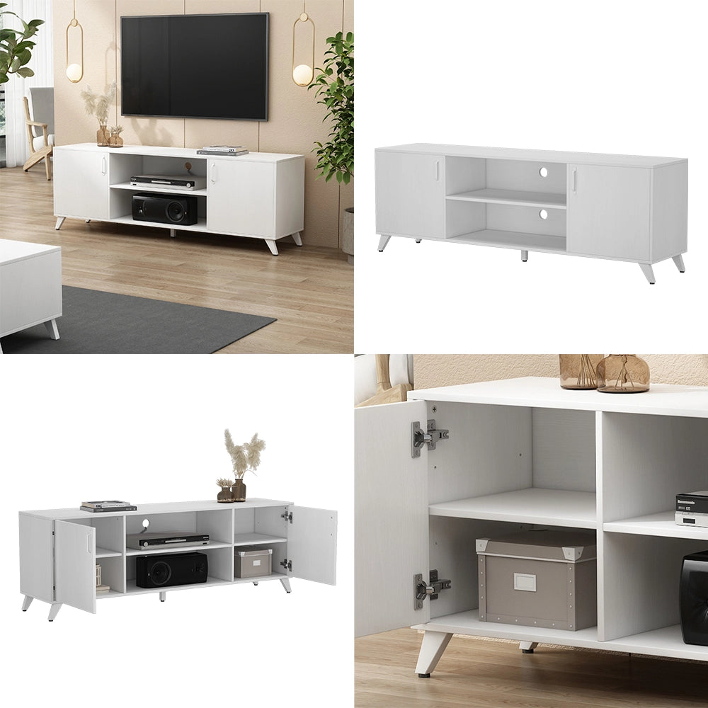 Vicco Lowboard Bianco 160 x 54.5 cm con 2 porte