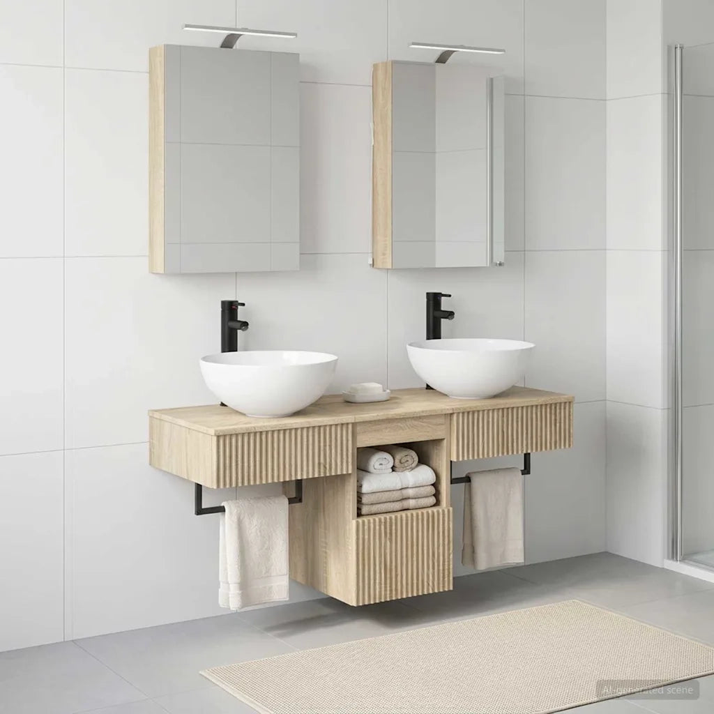 Set di Armadi da Bagno 5 pcs Rovere Sonoma 40 x 10,5 x 60,5 cm 3406273
