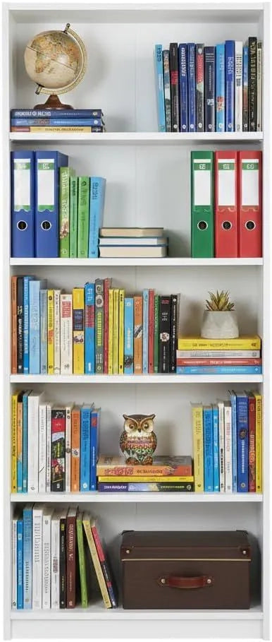 LIBRERIA 5 VANI BIANCO OPACO PER STUDIO, CAMERETTA L.69 P.35 H.200 cm