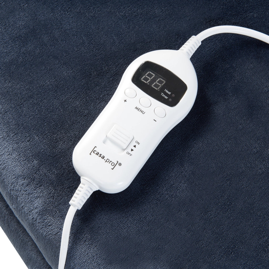 Coperta Riscaldante Archi Termocoperta Elettrica 180 x 130 cm Blu Scuro [en.casa]