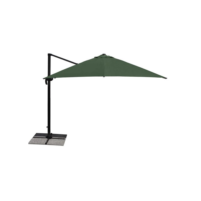 Ombrellone a palo laterale Antibes Q300x300 cm Made in Italy - Verde