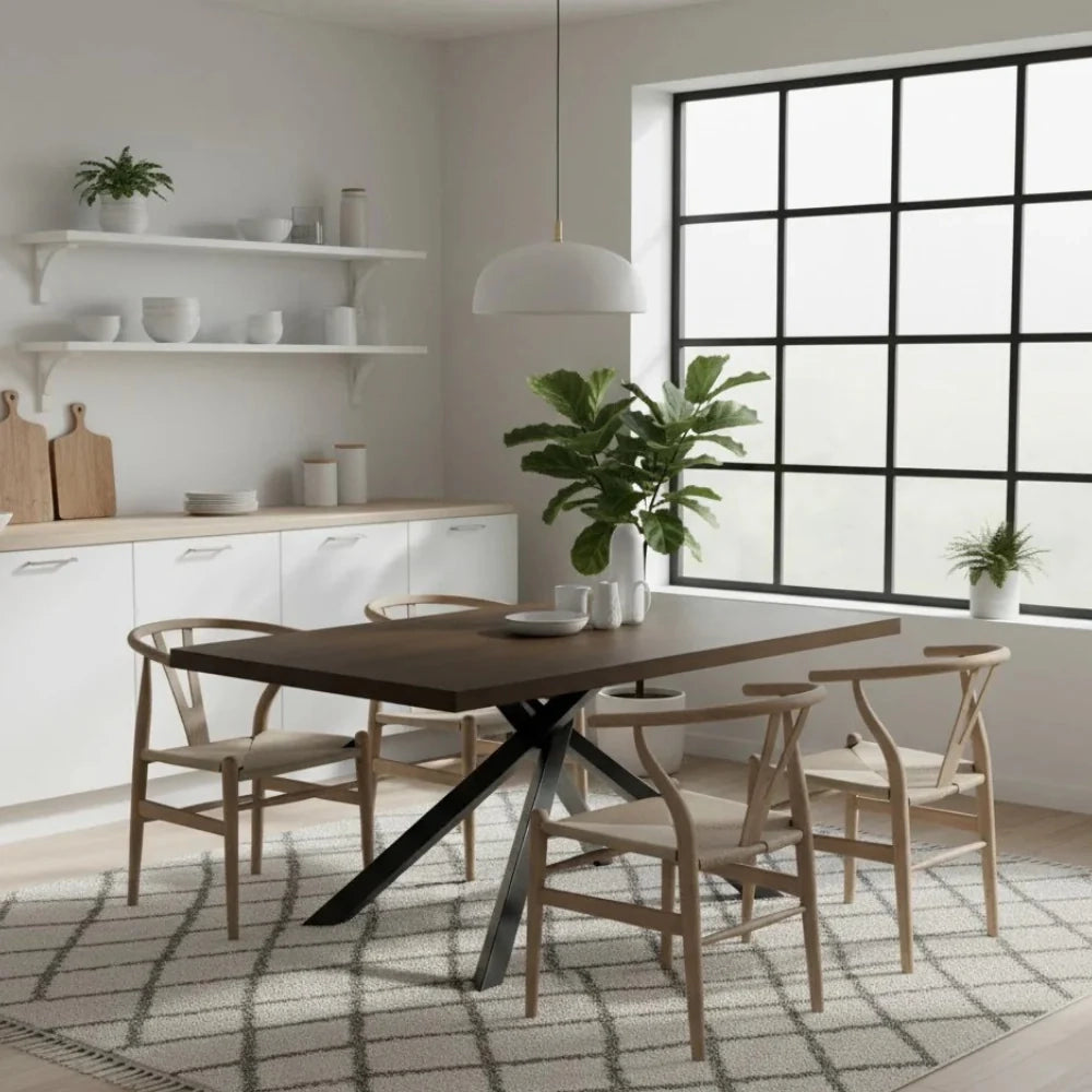 Tavolo da pranzo allungabile in legno impiallacciato rovere termocotto Blake 200-300x100 cm fino a 12 posti Made in Italy | Duzzle