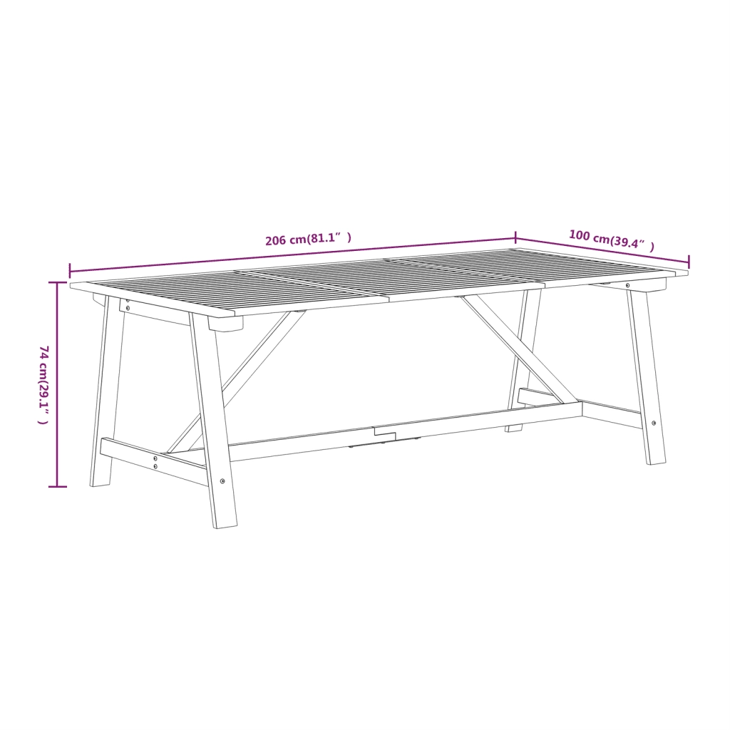 Set Mobili da Pranzo per Giardino 9 pz Legno Massello di Acacia 3087127