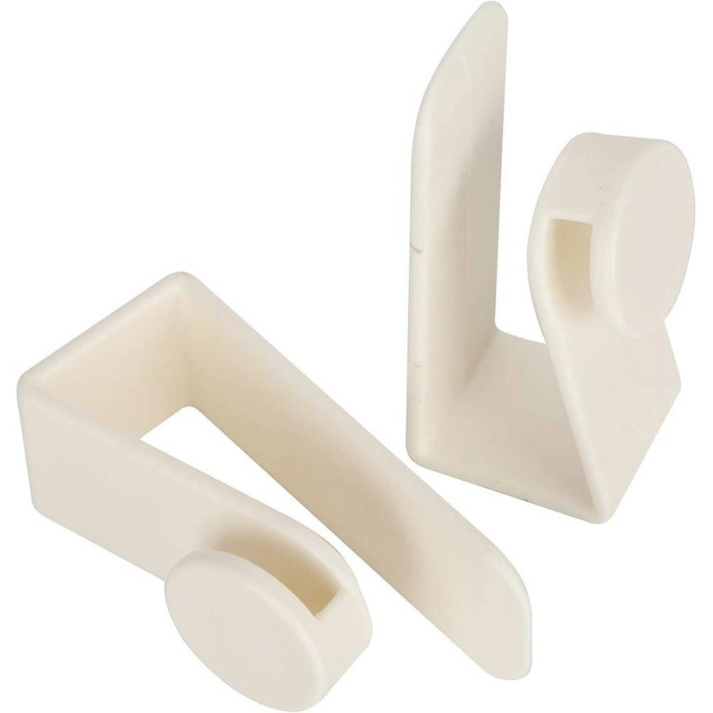 Trade Shop - Set 2pz Ganci Per Porta Armadio Portatili Per Appendere Oggetti Casa Bianco 87359 -