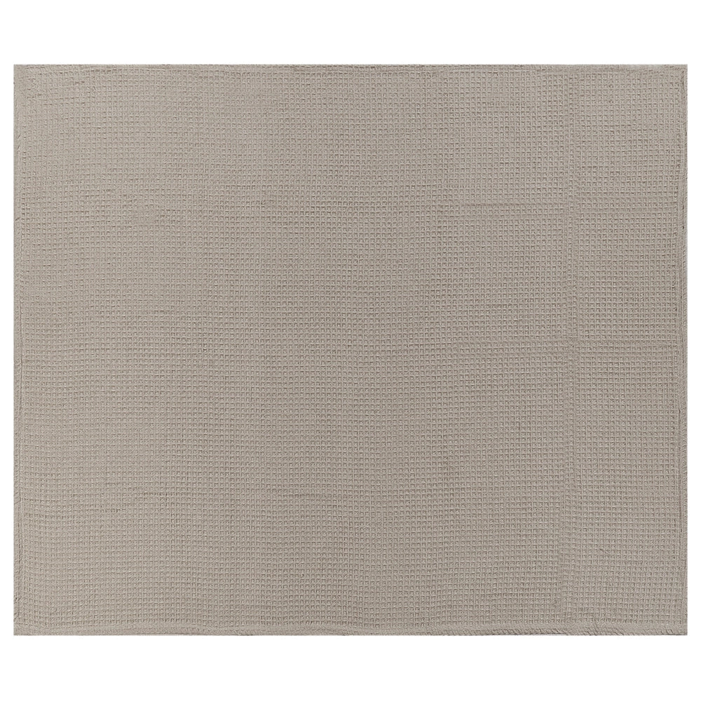 Copriletto in cotone tortora 220 x 240 cm con motivo a quadretti, decorativo, per il soggiorno e la camera da letto.