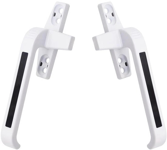 Maniglia per Finestre in Lega di Alluminio - Design Ergonomico - Blocco Finestra - Porte a Soffietto - Bianco - Materiale Resistente ai Solletici - Maniglia per Finestre
