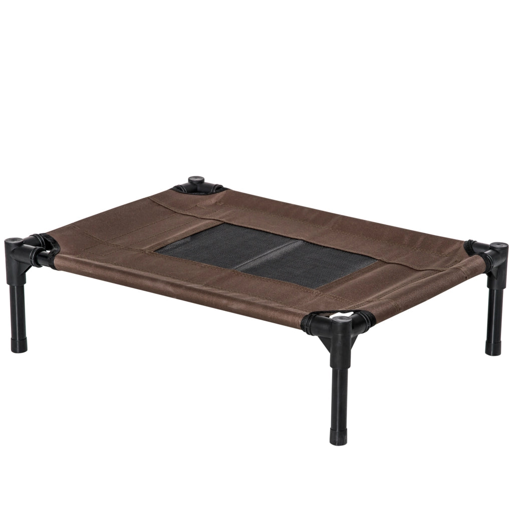 Letto per Cani Gatti Portatile con Zona a Maglia ¨C Zephmum ¨C 61x46x18 cm Marrone