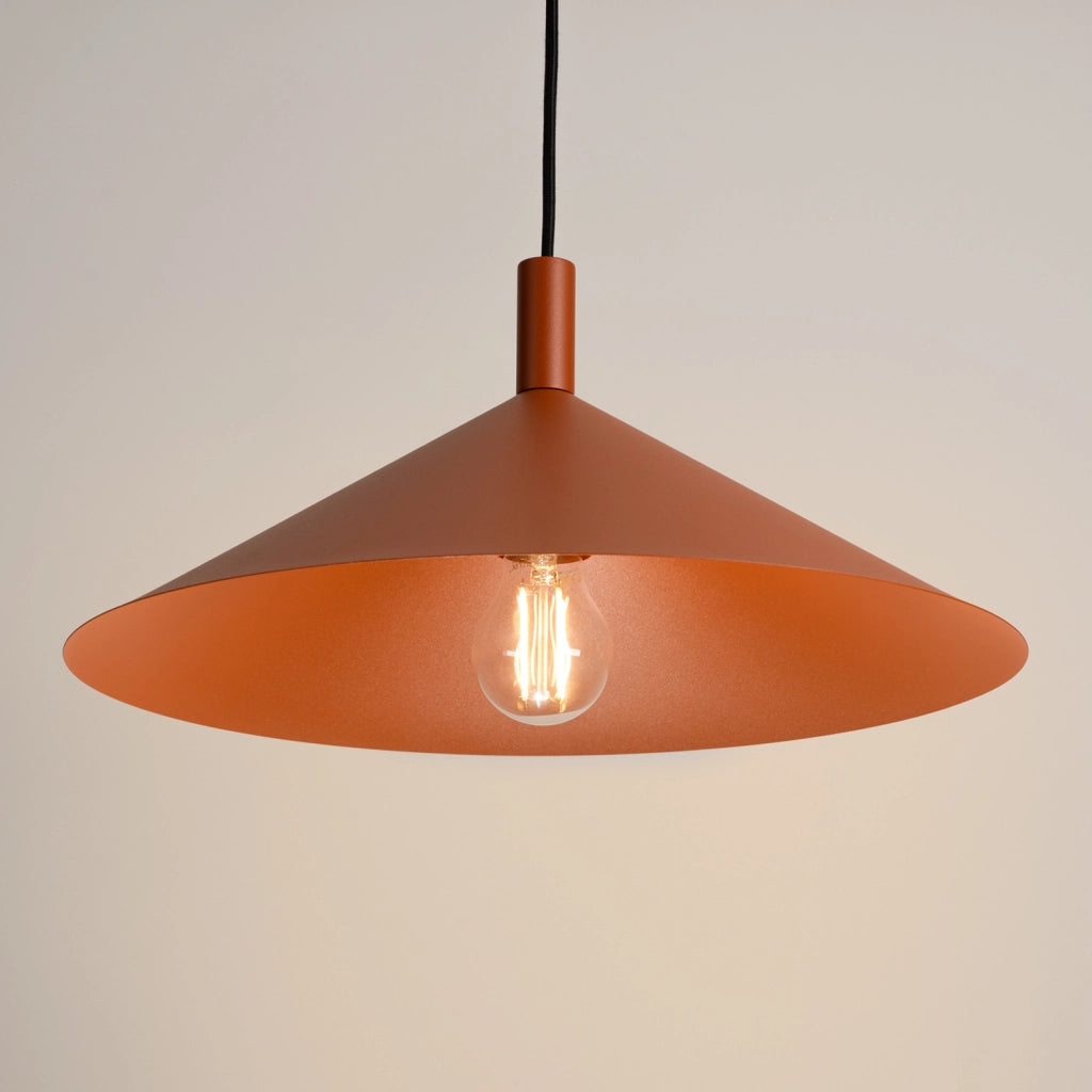 Lampada a sospensione NOX 40 ocra rossa