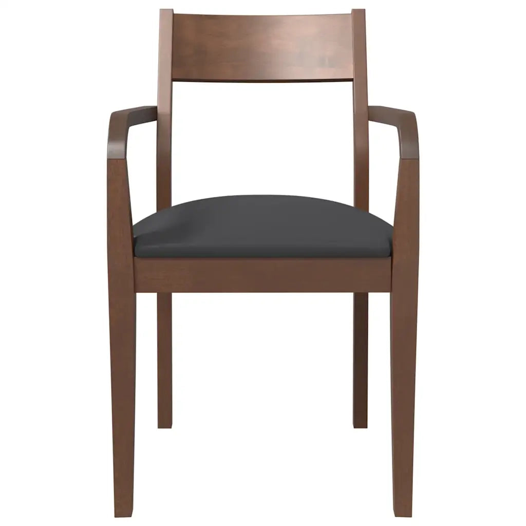 Sedie da Pranzo con Cuscini 2pz Marrone Legno Massello di Hevea 4102508