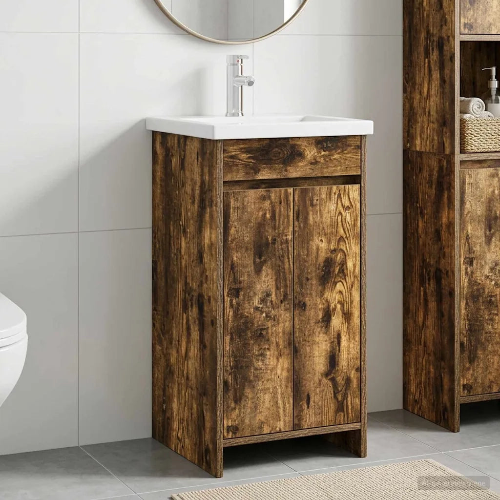 Mobile da bagno con lavabo Rovere Fumo 42 x 40 x 84,5 cm 890772