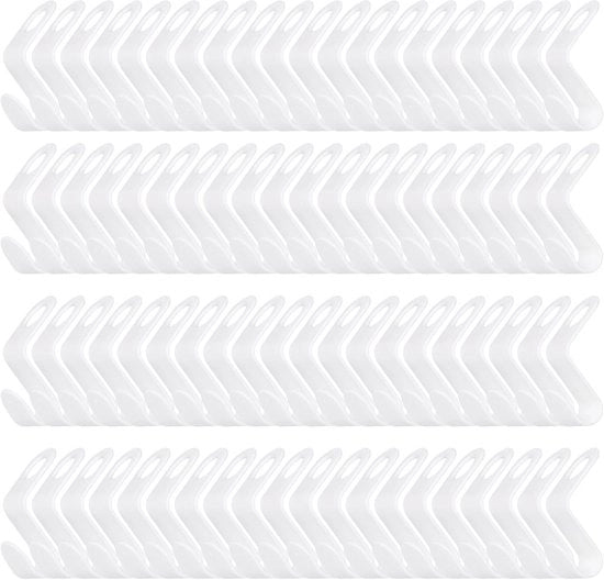 Hangers per forza in bianco - Riduzione dello spazio - Attacco di connessione - Organizzatore della cabina armadio - 80 pezzi