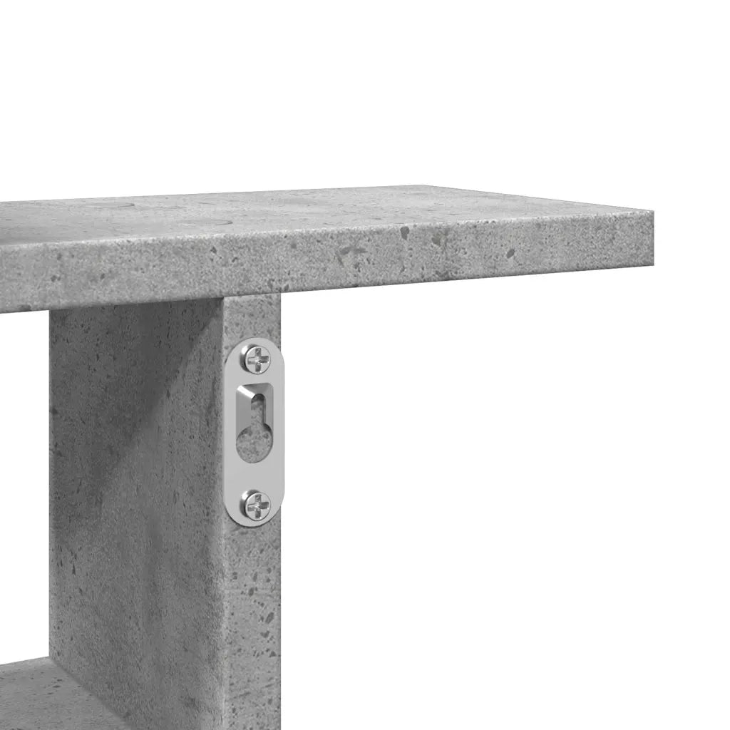 Mensole a Muro 2pz Grigio Cemento 38x12x38 cm in Truciolato 853248