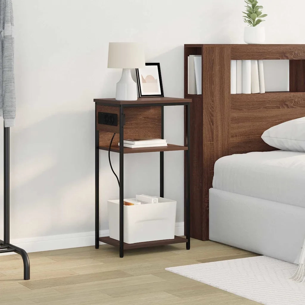 Armadio da Notte Rovere Marrone 41 x 28 x 76 cm 859579