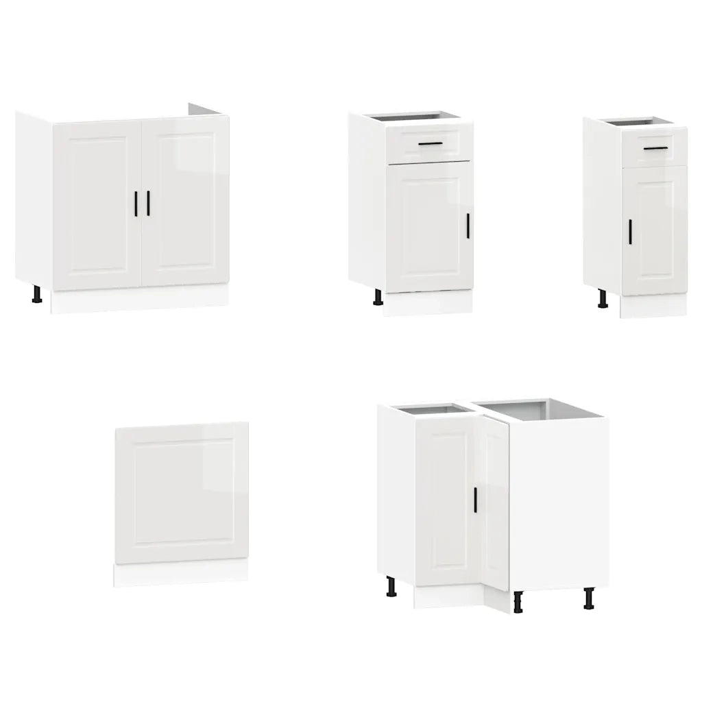 Set Mobili da Cucina 11 pz Porto Bianchi Lucido in Truciolato
