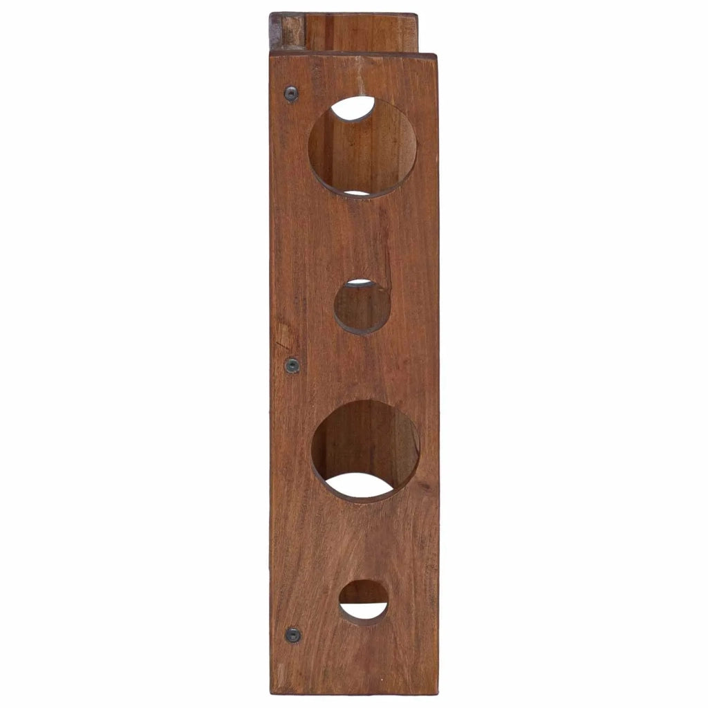 Scaffale Marrone 24 x 13 x 54 cm Legno di Mogano Massello CFW4163478