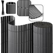 Schermo per giardino in PVC da 0,9x4m per la privacy – separazione per giardino e schermo per balcone da 0,9x4m in grigio