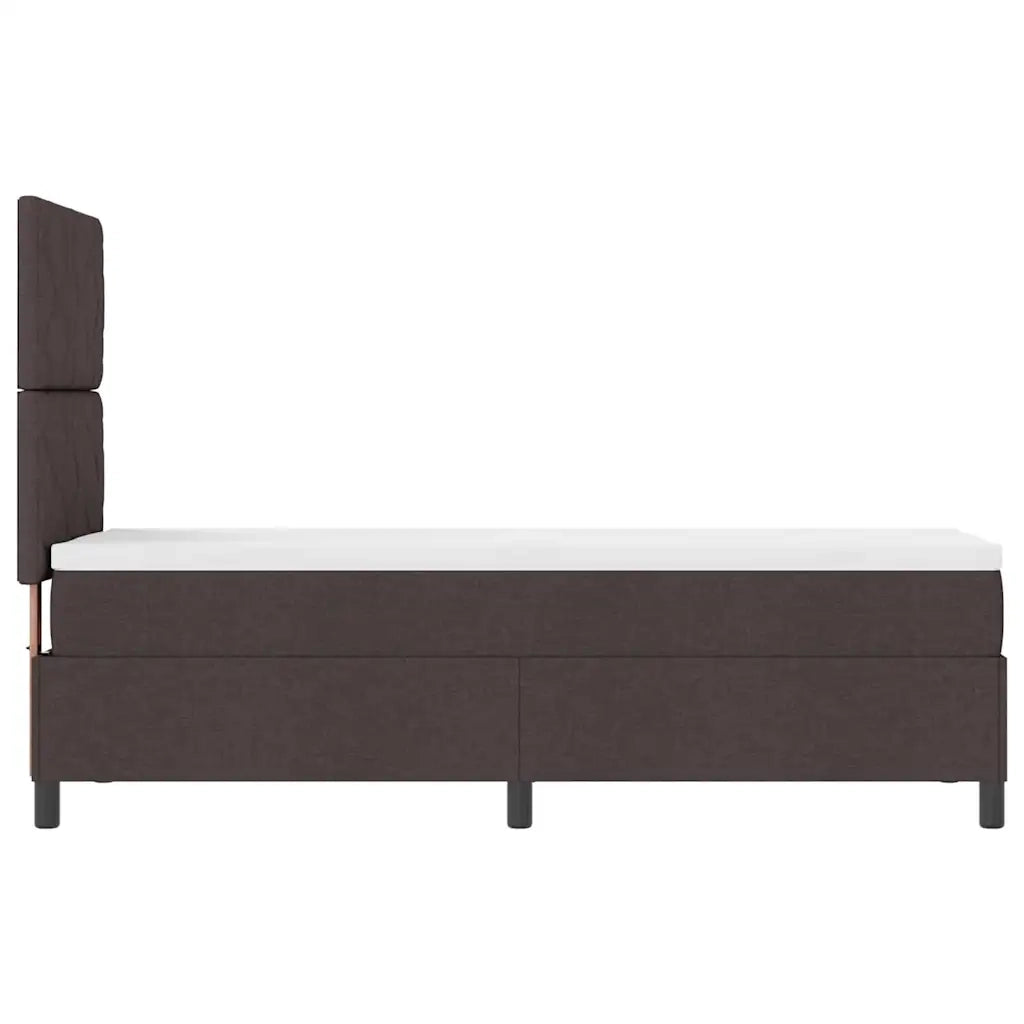 Letto a molle con materasso Marrone Scuro 80 x 200 cm Tessuto 3339423