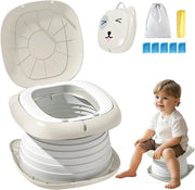 Portatile per bambini - Toilet portatile per viaggi e campeggio (grigio)