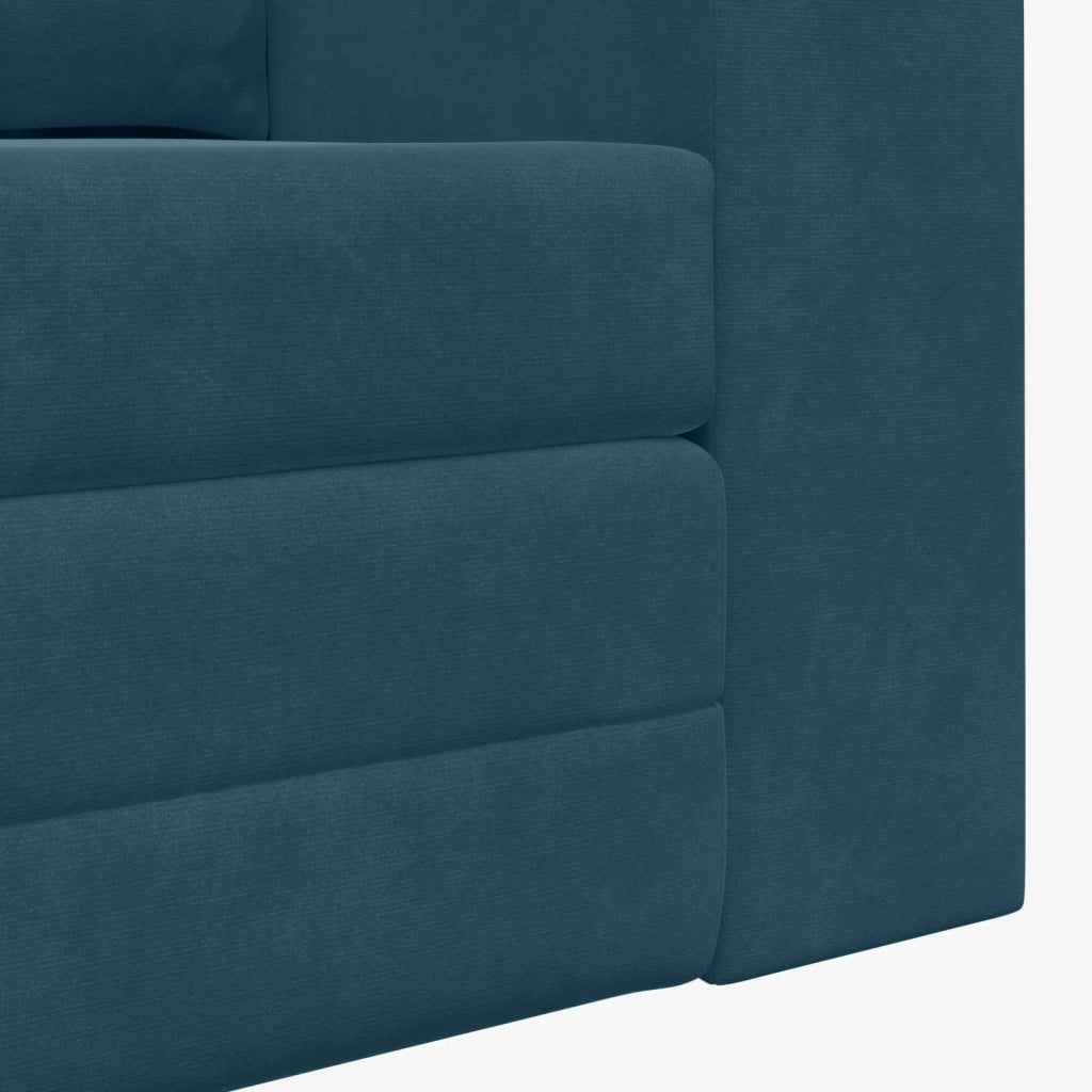 Divano letto | Sof¨¤ letto | Letto singolo Blu 148 x 71 x 83 cm Velluto