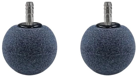 Diffusore di O2 2 pezzi - Pietra Antiroso - Idoneo per tubo di aspirazione 4 mm - Bubboni Fini - Connessione a Cuore Puro - Aria Purificata