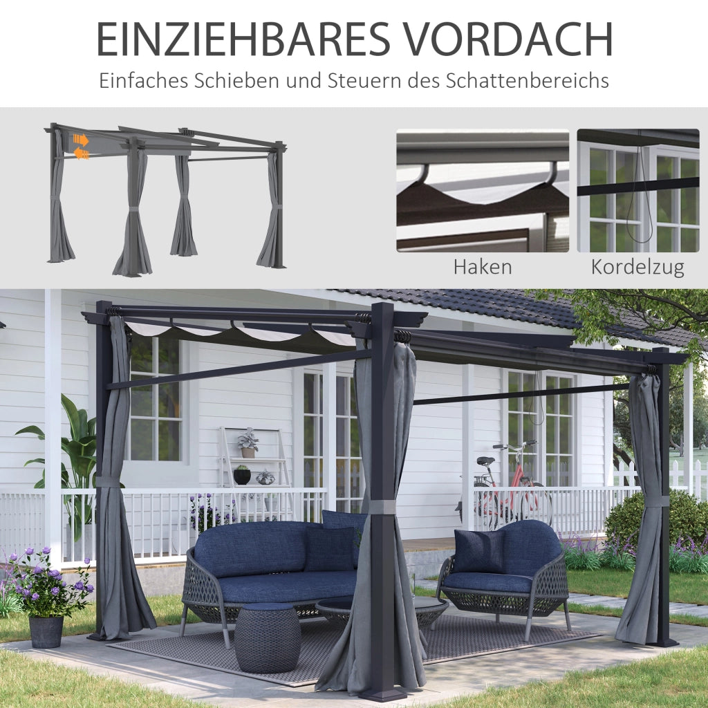 Pergola estensibile ¨C Zephmum ¨C Grigio scuro 297x295x230