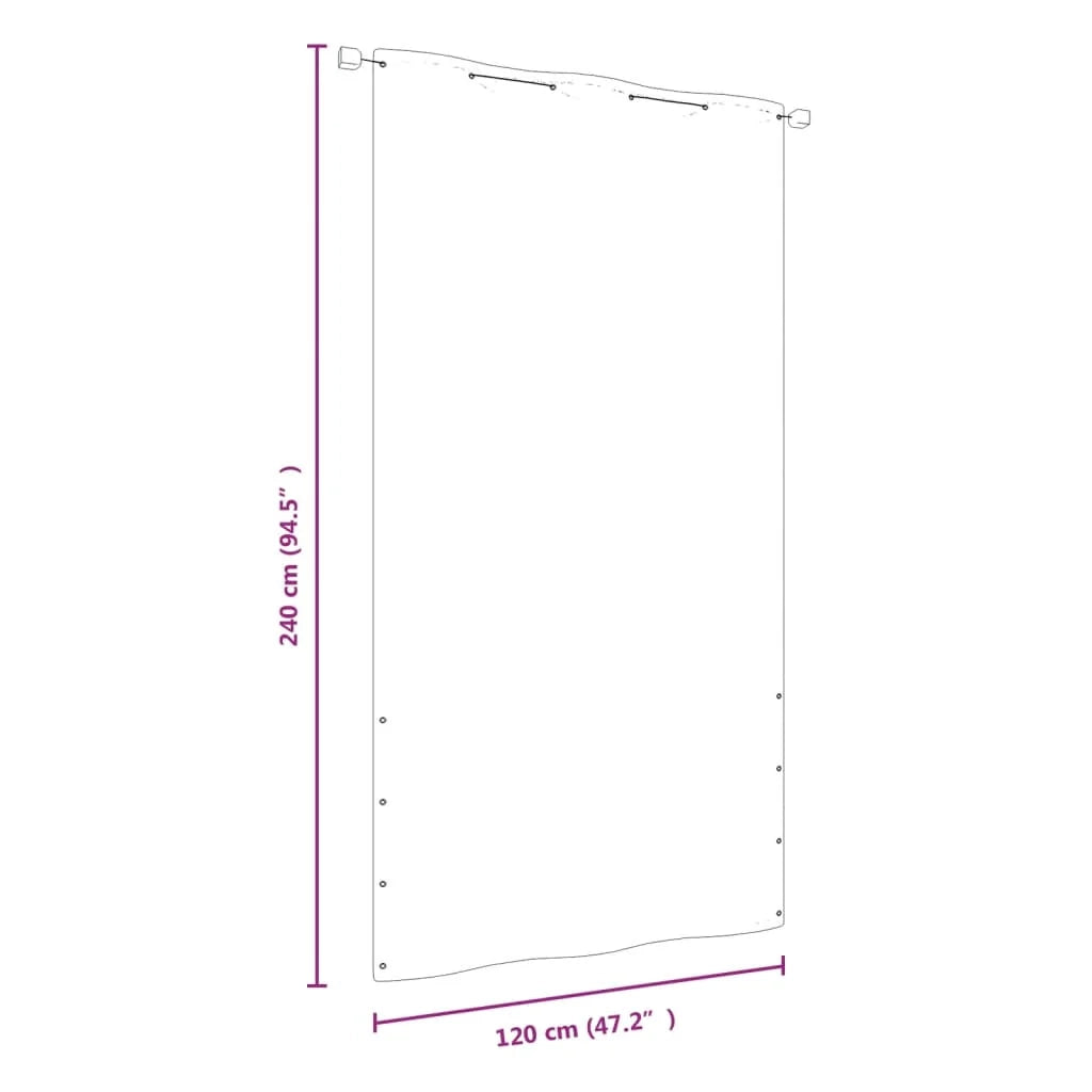 Schermo per balcone schermo per la privacy 120 x 240 cm tessuto Oxford rosso 02_0010341