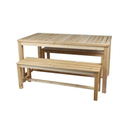 Tavolo con 2 panche in legno – Collezione NATURA – 150x80x77 cm – Spirito naturale e conviviale