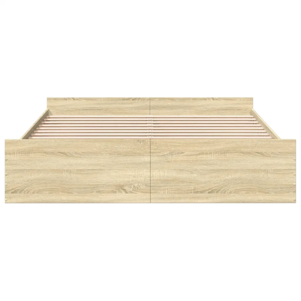 Giroletto Cassetti Rovere Sonoma 180x200 cm Legno Multistrato 3280274