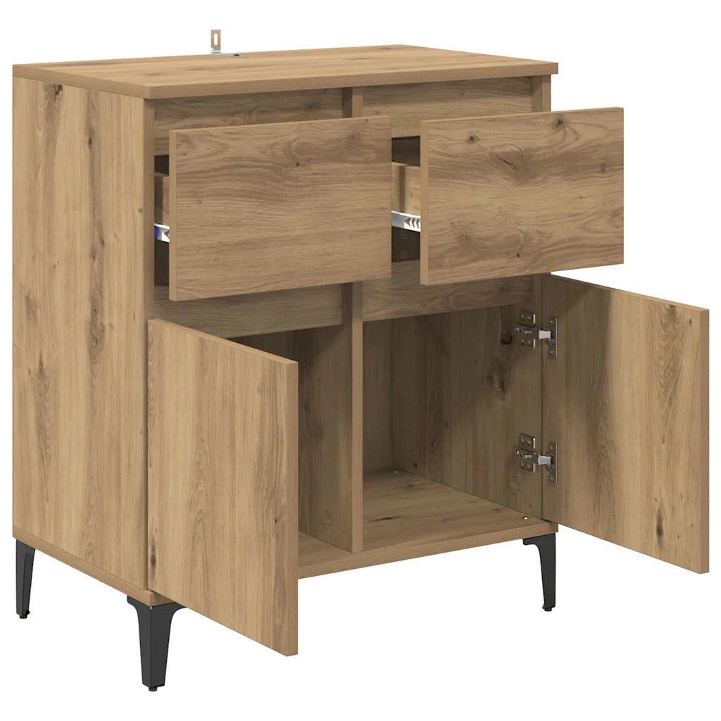 Credenza con Cassetto-Buffet-Armadio da cucina Rovere artigianale 60 x 35 x 70 cm 192348