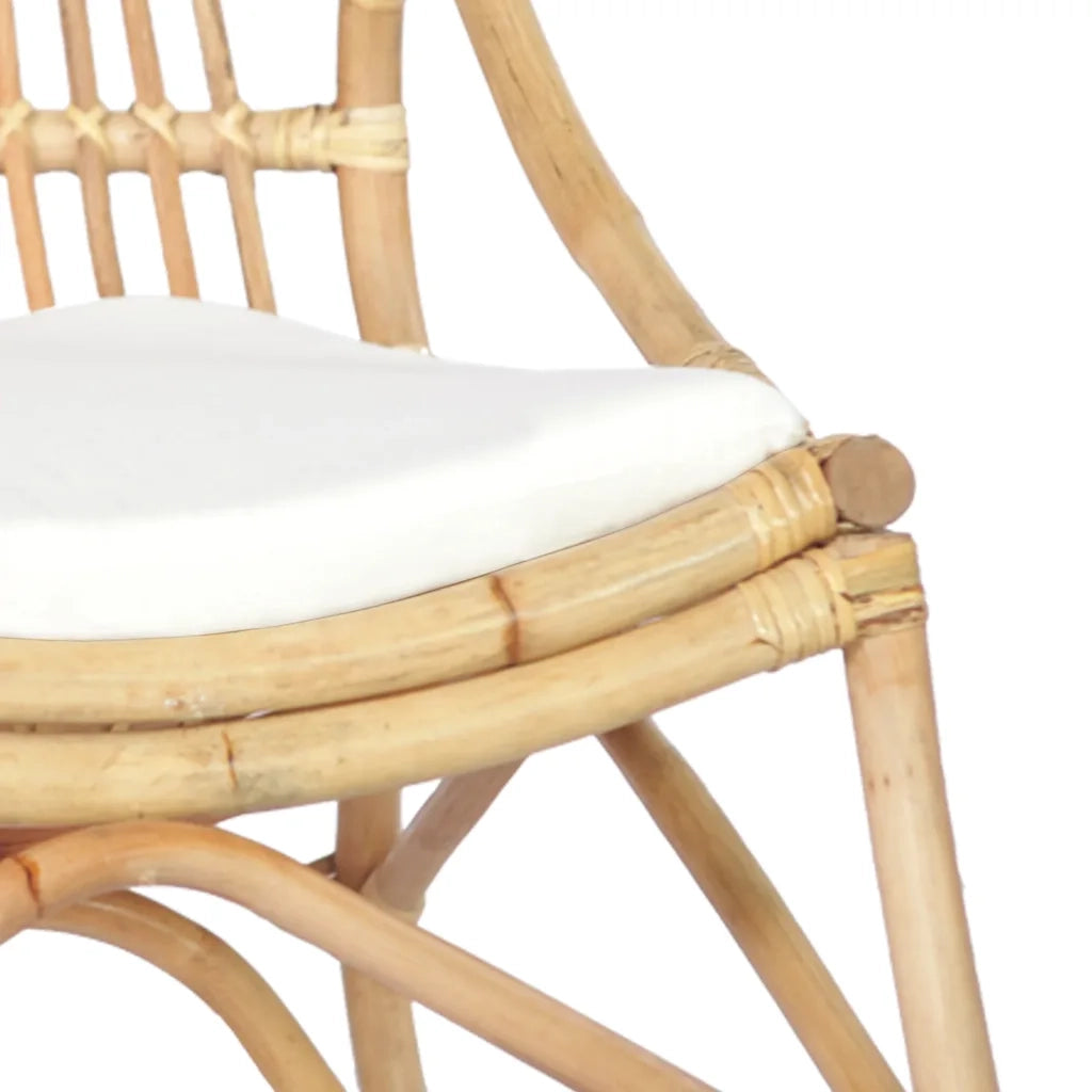Sedia in Rattan e Lino 325481