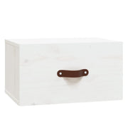Comodino | Armadio da Notte | Mobiletto da notte a Muro Bianco 40x29,5x22 cm
