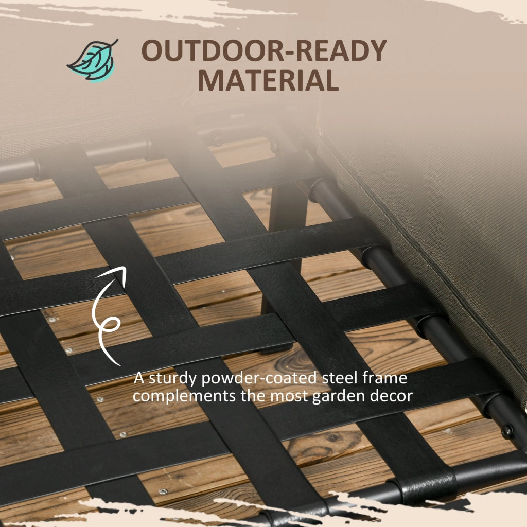 Set Salotto da Giardino Divano Angolare e  Tavolino in Acciaio Grigio e Nero