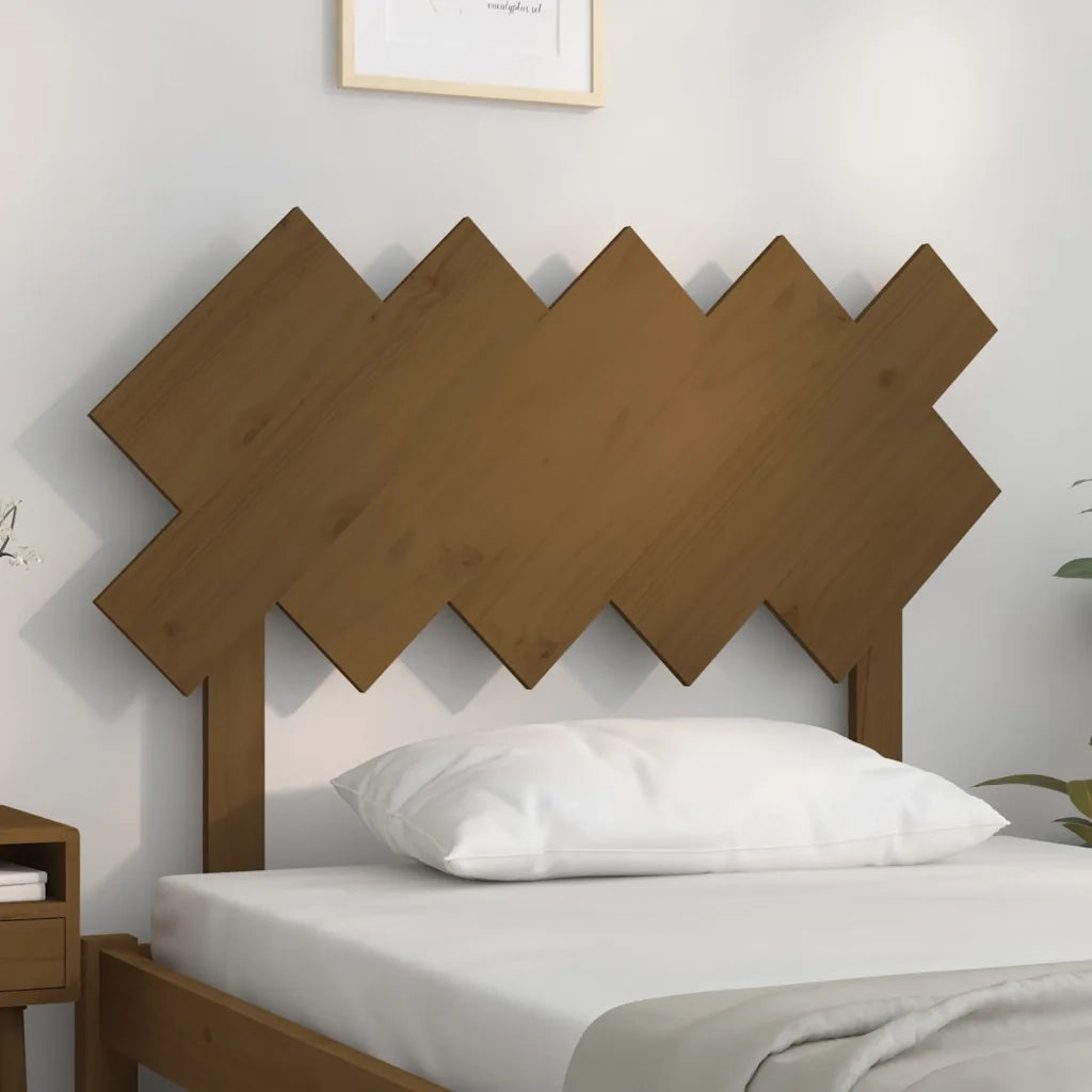 Testiera per Letto Ambra 104x3x80,5cm in Legno Massello di Pino 819208